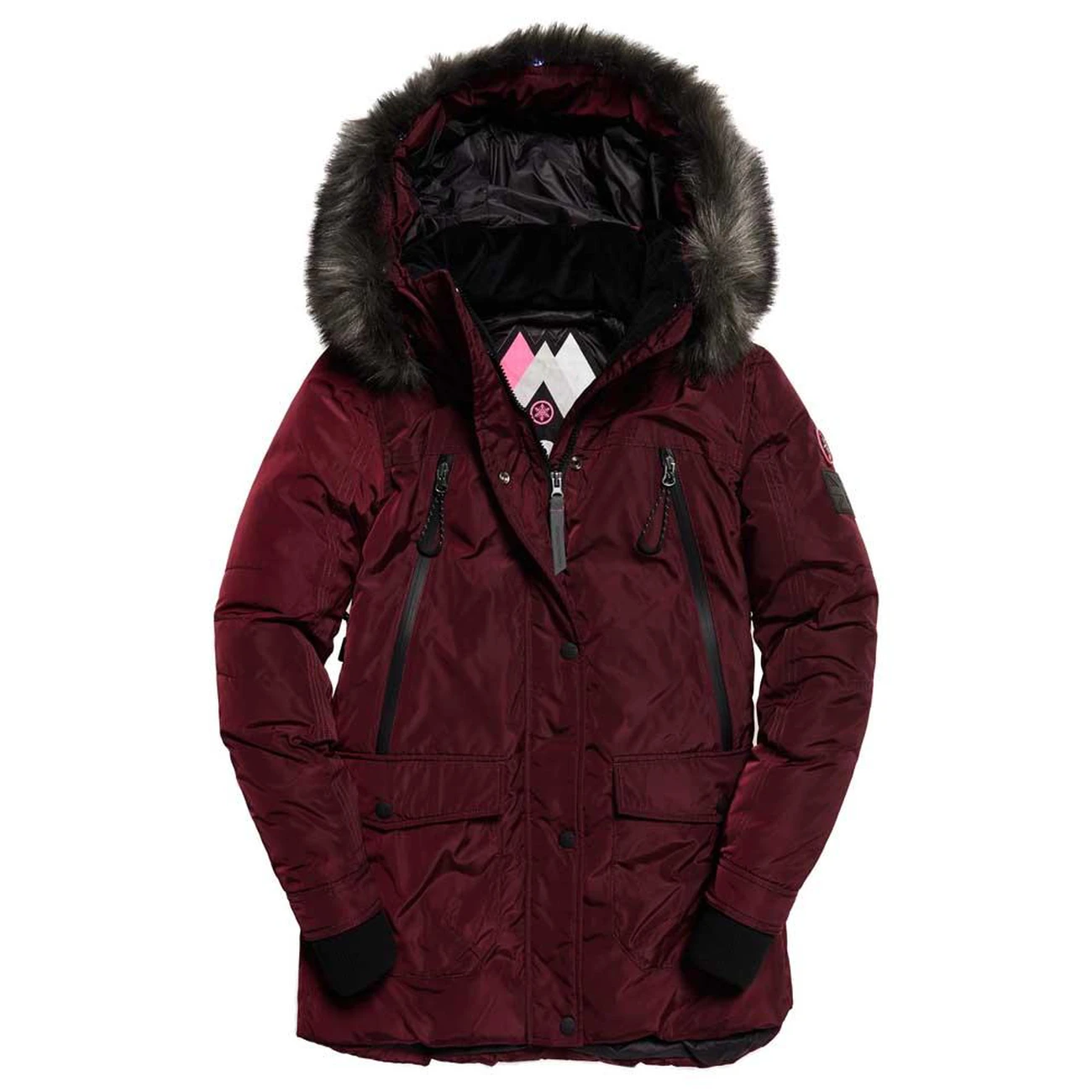 Remise ❤️ Ski Femme Superdry Superdry Antarctic Explorer Down Parka ROUGE ❤️ – Image 5