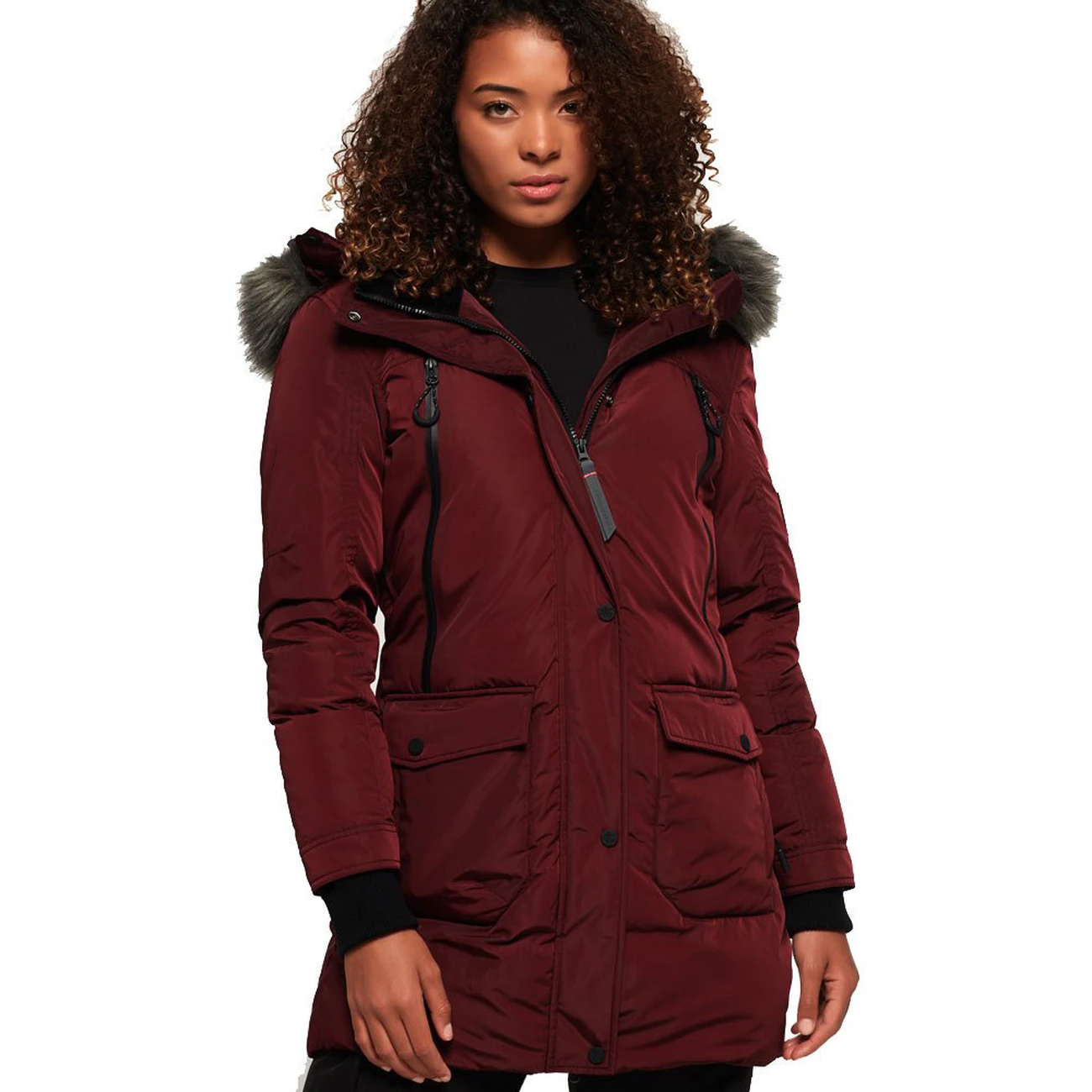 Remise ❤️ Ski Femme Superdry Superdry Antarctic Explorer Down Parka ROUGE ❤️ – Image 2