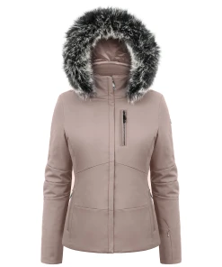 Le moins cher 😀 Sports Dhivers Femme Poivre Blanc Veste De Ski/snow Poivre Blanc Stretch Ski Jacket 0802 Rock Brown Femme MARRON ✨