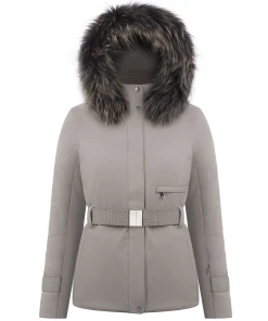 Coupon 🔔 Sports Dhivers Femme Poivre Blanc Veste De Ski Poivre Blanc Stretch À Ceinture 0801-wo/b Soba Brown Femme BEIGE ✨